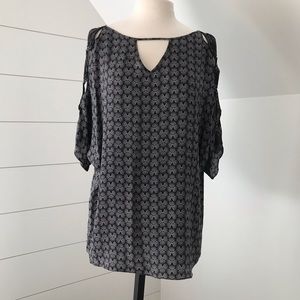 Leifsdottir silk embellished tunic blouse